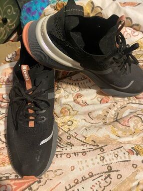 Sorel Black Sneakers with Coral Accents